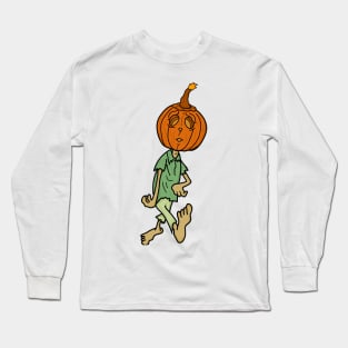 Pumpkin head halloween zombie Long Sleeve T-Shirt